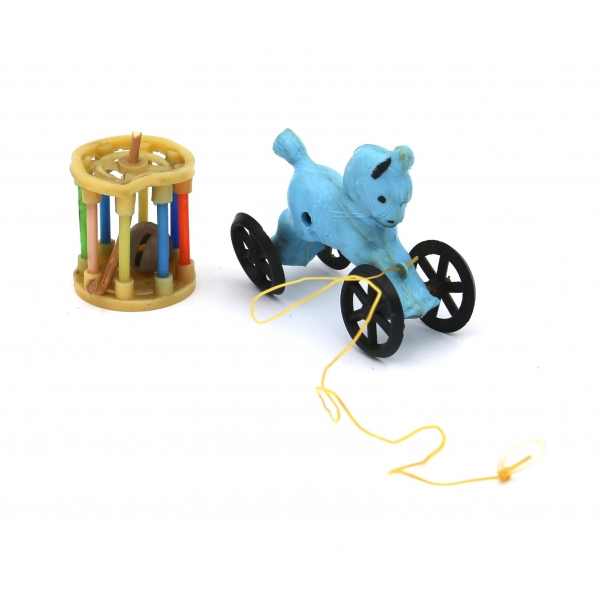 Türk malı, tekerlekli plastik oyuncak sirk atı, 6x7x8 cm
