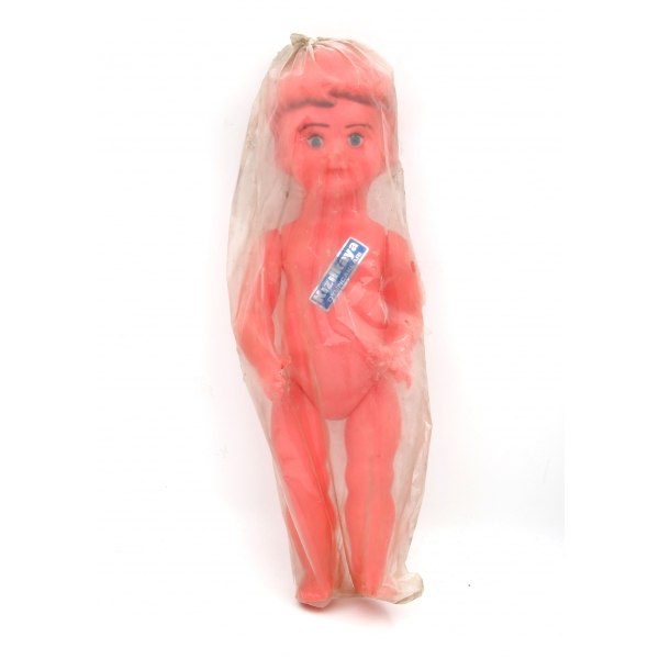 Türk malı, Kızılkaya Oyuncakları, ambalajında, şişme plastik oyuncak bebek, 45x16x10 cm