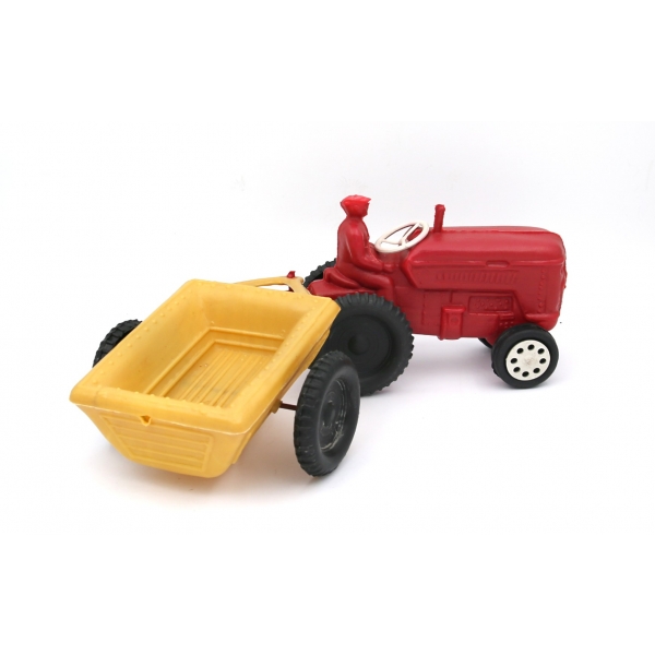 Türk malı, şişme plastik, oyuncak traktör, 35x14x13 cm