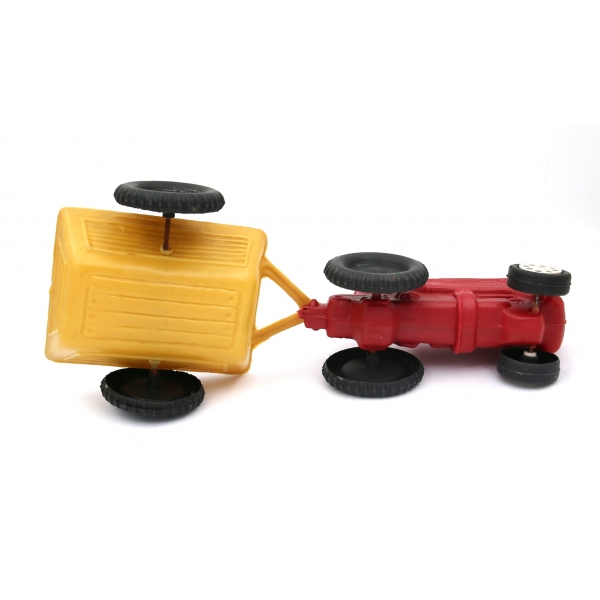 Türk malı, şişme plastik, oyuncak traktör, 35x14x13 cm