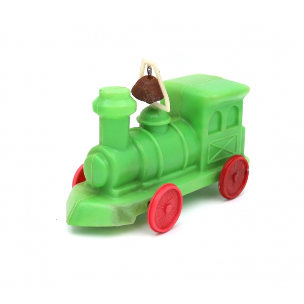 Şişme plastik oyuncak lokomotif, çanıyla beraber, 19x10x8 cm