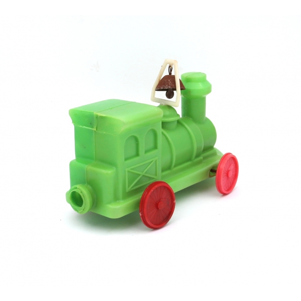 Şişme plastik oyuncak lokomotif, çanıyla beraber, 19x10x8 cm
