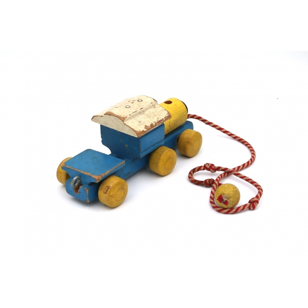 Ahşap oyuncak lokomotif, 19x6x7 cm