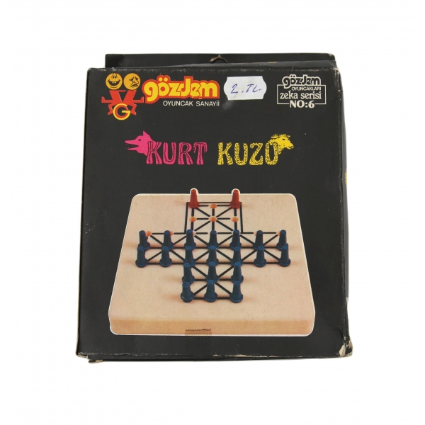 Türk malı, Gözdem Oyuncakları, orijinal kutusunda, Kurt Kuzu zeka oyunu, 13x14x2 cm