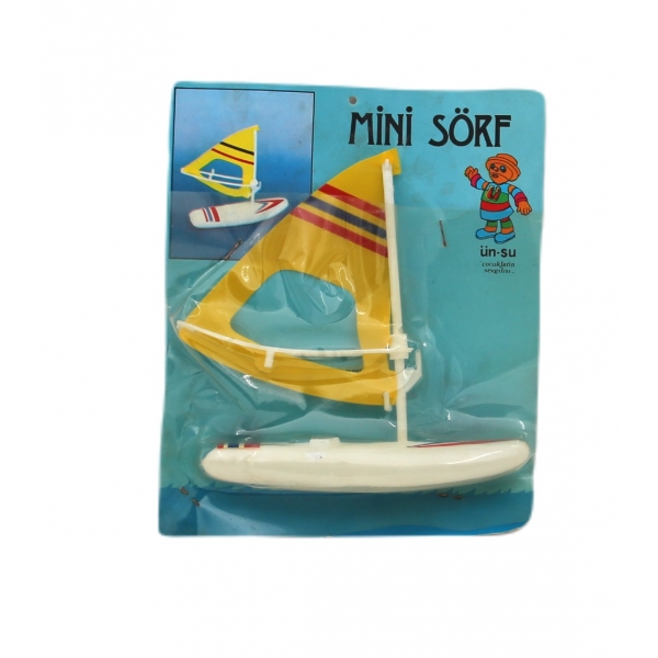 Türk malı, Ün-Su Oyuncakları, ambalajında, plastik oyuncak Mini Sörf, 19x23 cm