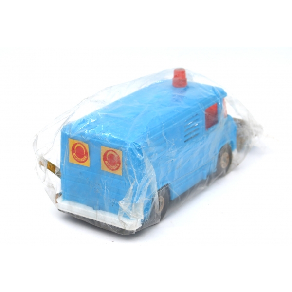 Türk malı, Ak-kuş Oyuncakları, ambalajında,  Mercedes model, plastik oyuncak ambulans, 18x8x7 cm