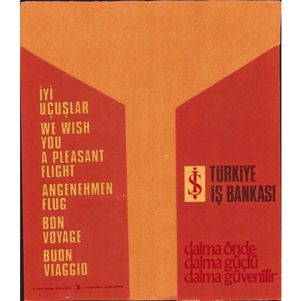 Türk Hava Yolları dosya, 10,5x24 cm