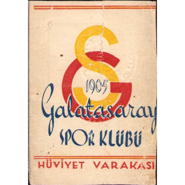 Galatasaray Spor Kulübü Kimlik Kartı,  1959 tarihli, 6x9 cm