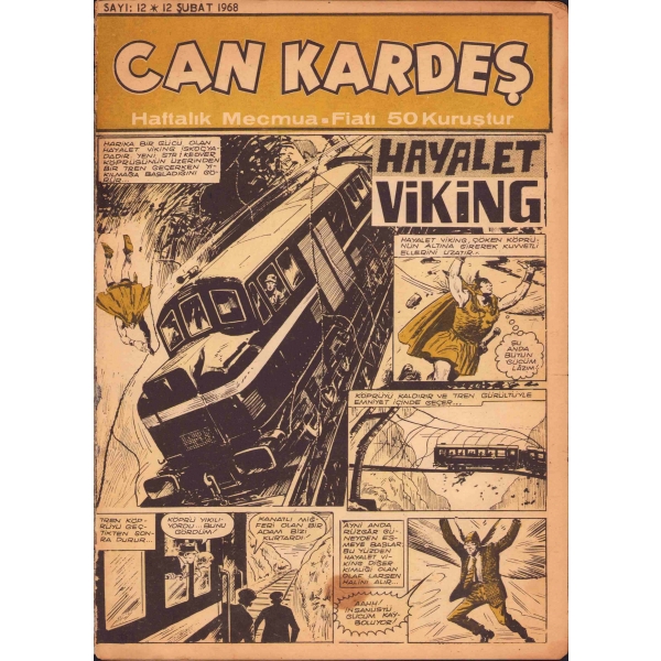 Can Kardeş - haftalık mecmua, Sayı: 12, Ceylan Yayınları, 1968, 15 sayfa, 19x26 cm