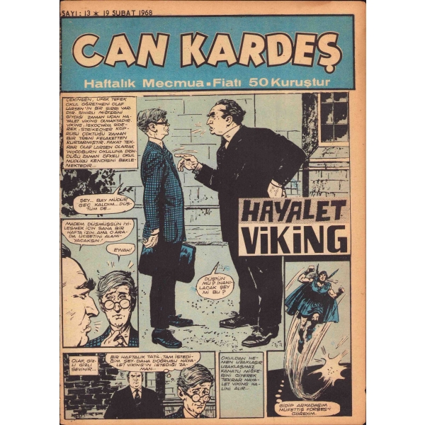 Can Kardeş - haftalık mecmua, Sayı: 13, Ceylan Yayınları, 1968, 15 sayfa, 19x26 cm