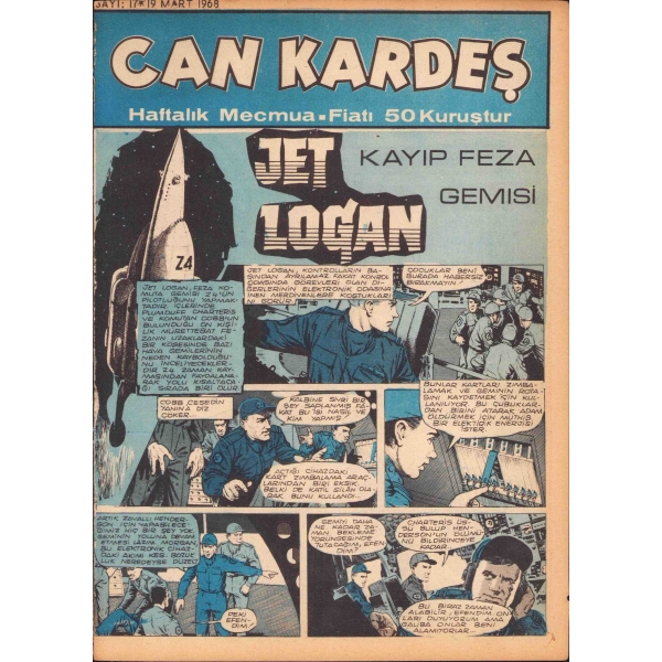 Can Kardeş - haftalık mecmua, Sayı: 17, Ceylan Yayınları, 1968, 15 sayfa, 19x26 cm