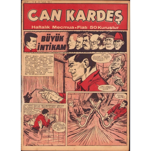 Can Kardeş - haftalık mecmua, Sayı: 19, Ceylan Yayınları, 1968, 15 sayfa, 19x26 cm