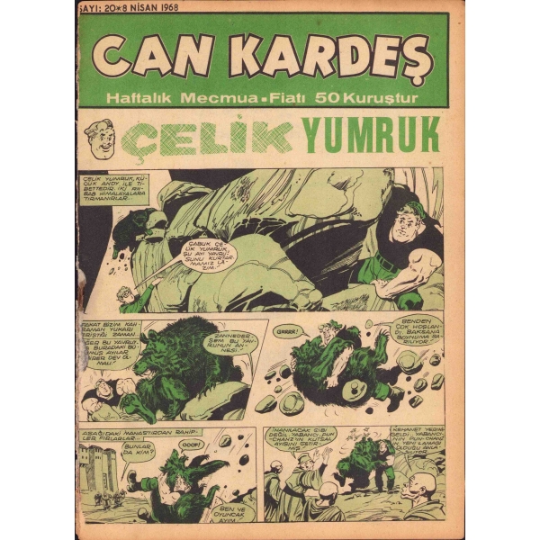Can Kardeş - haftalık mecmua, Sayı: 20, Ceylan Yayınları, 1968, 15 sayfa, 19x26 cm