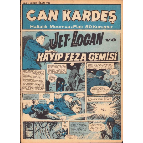 Can Kardeş - haftalık mecmua, Sayı: 22, Ceylan Yayınları, 1968, 15 sayfa, 19x26 cm