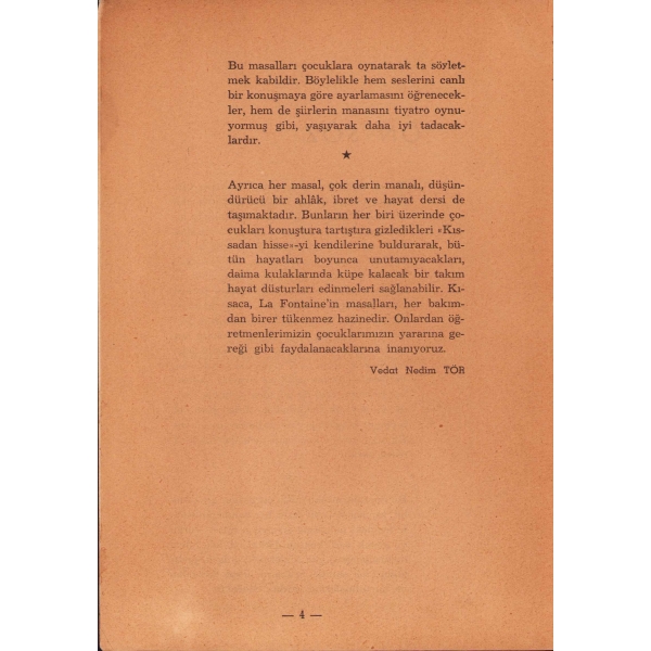 La Fontaine'nin Masalları I. kitap, Çeviren Orhan Veli Kanık, 1948, 30 sayfa