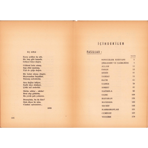 Sonsuzluk Kervanı, Şiir, Necip Fazıl Kısakürek, 1955, 186 sayfa