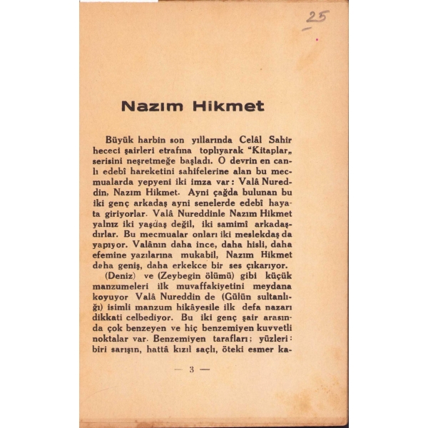 Nazım Hikmet Hayatı ve Eserleri, Orhan Seyfi, 1937, 64 sayfa