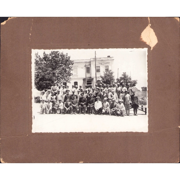 Askeri mektep hatıra fotoğrafı, 1935 tarihli, haliyle, 18x13 cm
