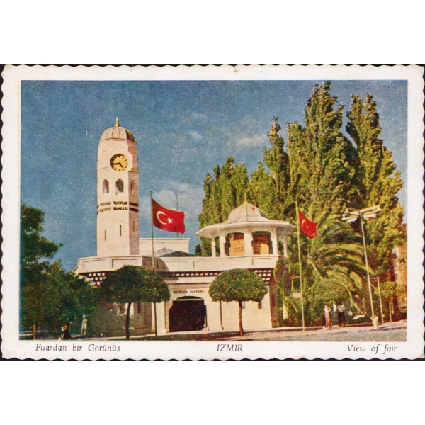 İzmir Fuardan Bir Görünüş, 1956 tarihli, arkası ithaflı, 15x10 cm