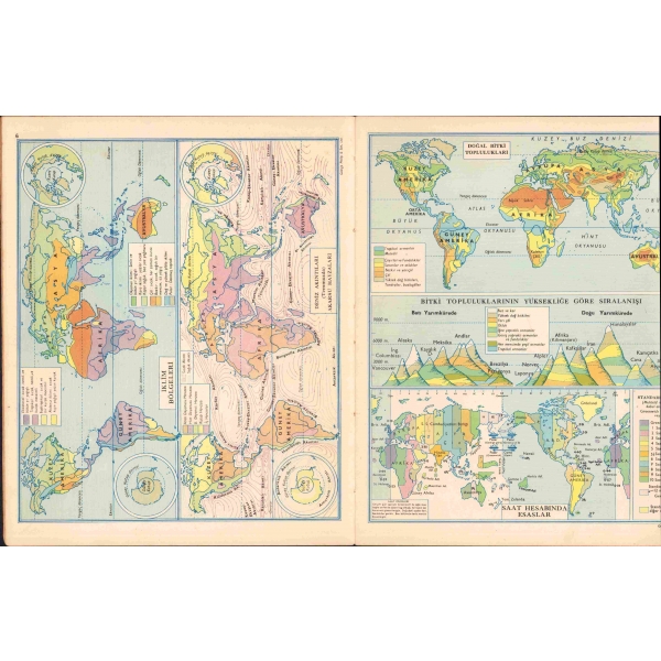Yeni Orta Atlas Ortaokullar İçin, Birinci Baskı, Londra baskı, 32 sayfa, 23x28 cm