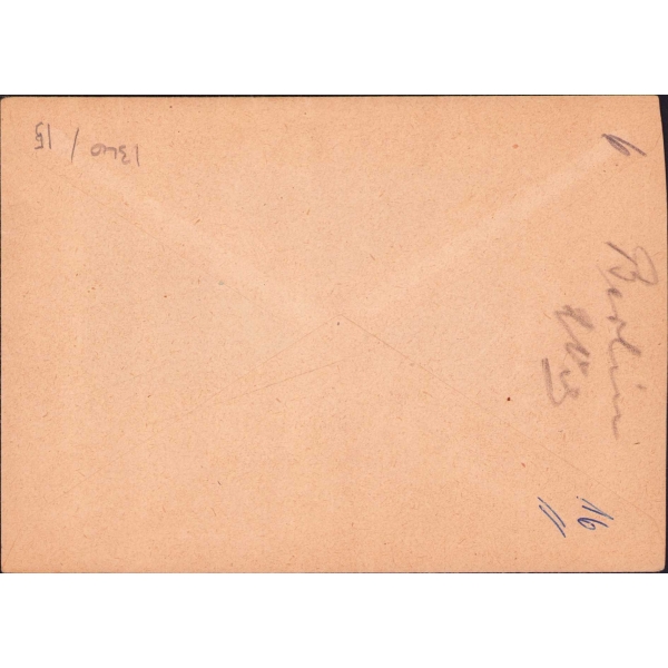 Nazi Almanyası zarf, 1939 tarihli, damgalı, 16x12 cm