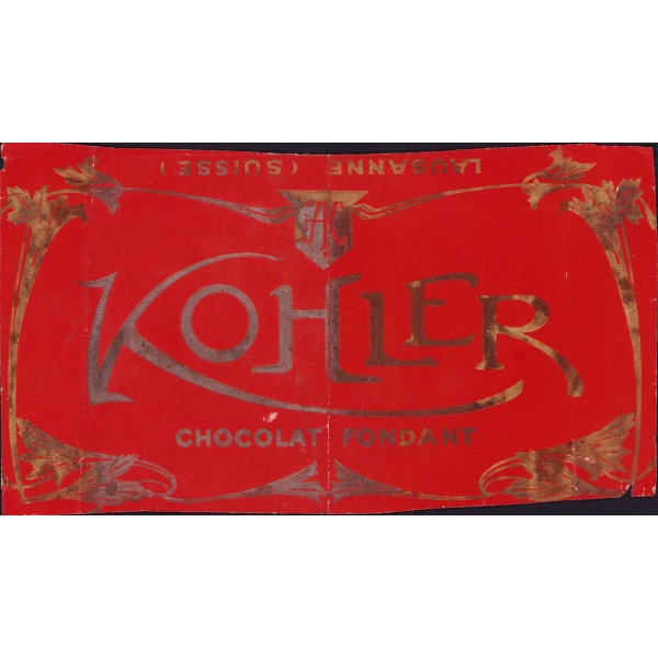 Kohler marka çikolata etiketi, 19x10 cm