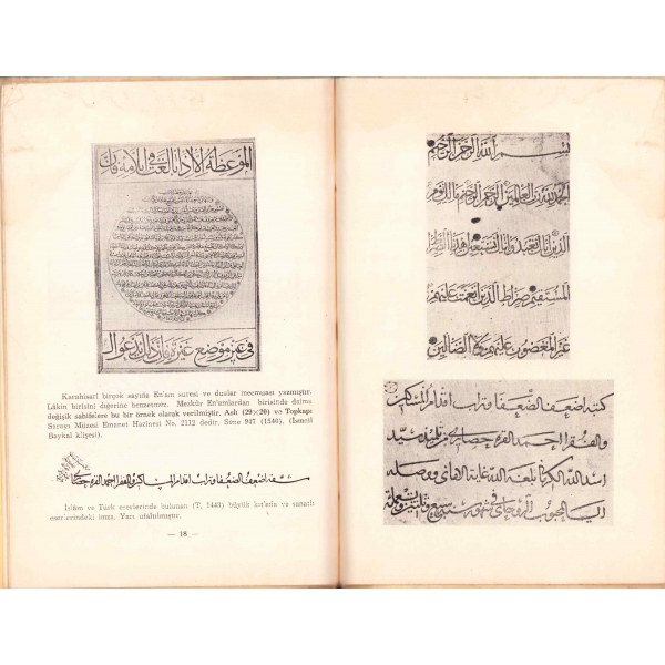 Hattat Ahmet Karahisari, Dr. A. Süheyl Ünver, Kemal Matbaası, İstanbul, 1948, 20 sayfa, kapak ve sayfalar üst kısımdan rutubetli, 17x25 cm