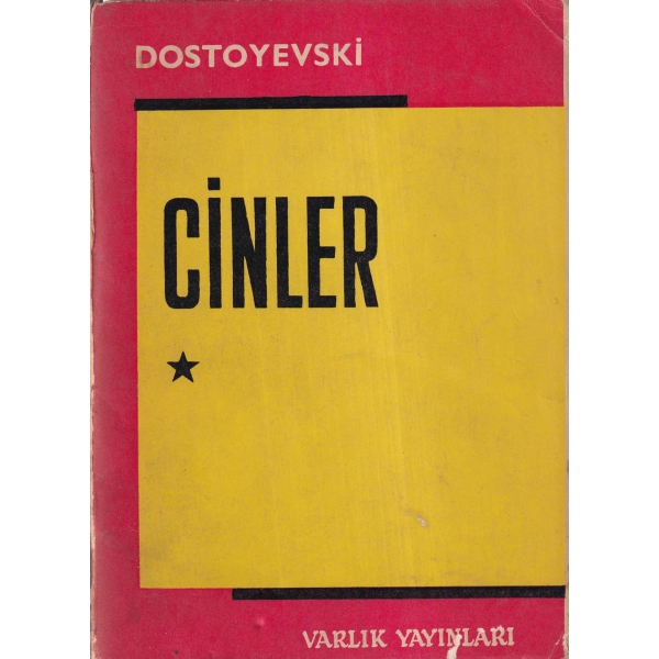 Cinler -Roman-, Dostoyevski, Çeviren Ergin Altay, 1968, 452 sayfa