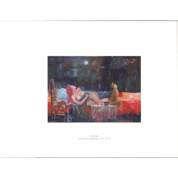 Sonsuz Şükran -Resim Sergisi-, Orhan Oğuz'dan Oyuncu ve Yazar Ahmet Mümtaz Taylan'a imzalı ve ithaflı, 2015, 22x30 cm