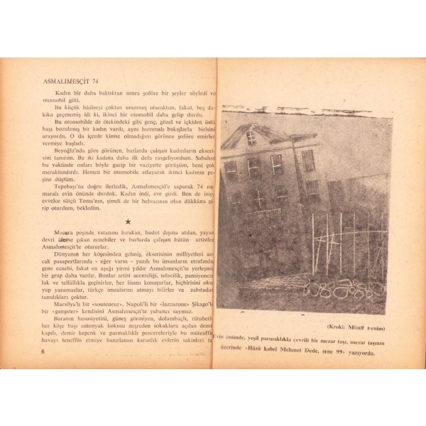 Asmalımescit, Fikret Adil'den imzalı, 1953, 127 sayfa, 17x12 cm