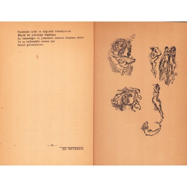 Rahatı Kaçan Ağaç -Şiir-, Melih Cevdet Anday, İlk Baskı, Işıl Matbaası, 1946, sayfalar kopuk, 40 sayfa