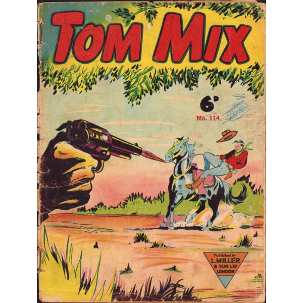 Tom Mix, Londra baskı, İngilizce, sırtı haliyle, 28 sayfa, 17x24 cm
