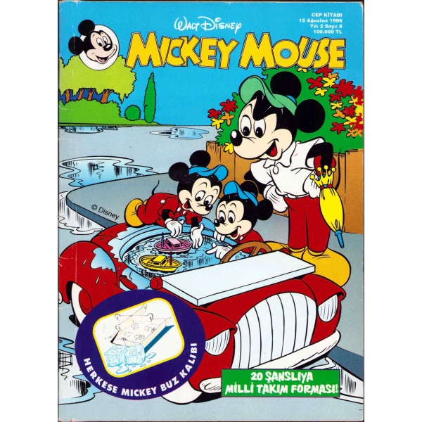 Mickey Mouse, No. 8,  Disney, 1996, 94 sayfa, 12x18 cm