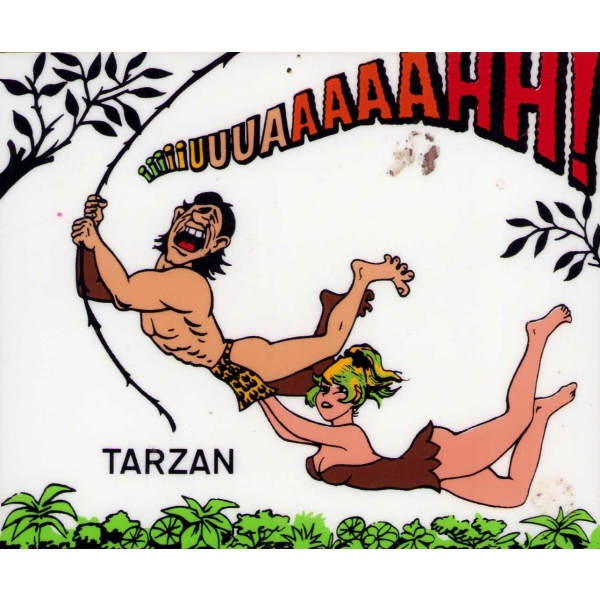 Tarzan etiket, 10x8 cm