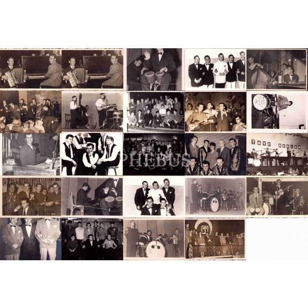 Piyanist Tanju Öge ve Melih Akbay'a ait fotoğraf lotu, 1950'ler, 22 adet, fotoğrafların boyutları değişmekle birlikte bazıları haliyledir.