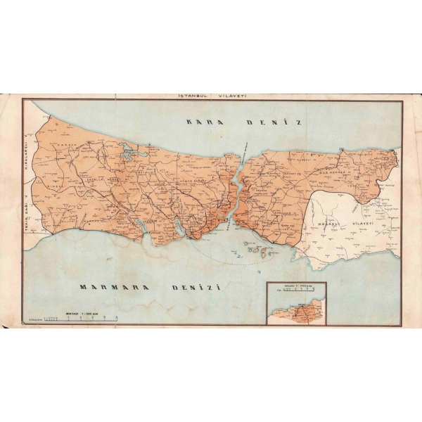 İstanbul haritası, 33x22 cm