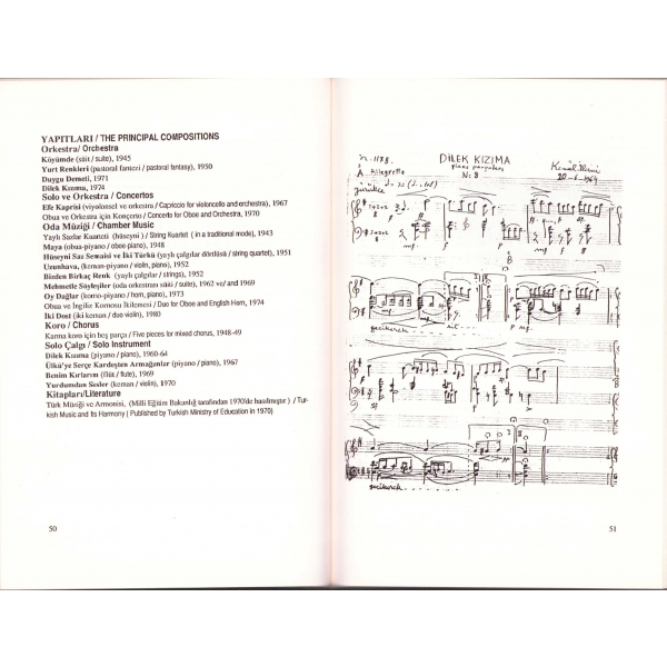 Yirmi Beş Türk Bestecisi [Twenty Five Turkish Composers], Evin İlyasoğlu'ndan ithaflı ve imzalı, İlk baskı, İstanbul 1989, 171 sayfa, 16x23 cm