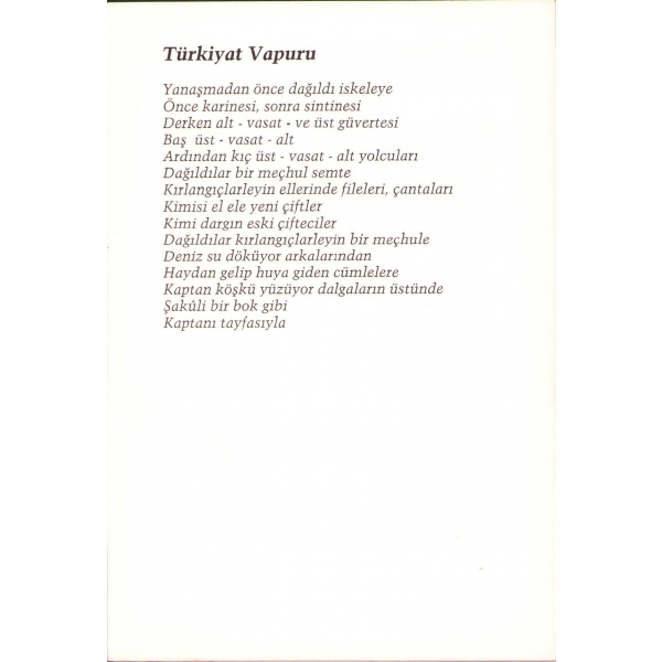 Kısa Devre, Can Yücel'den ithaflı ve imzalı, İstanbul 1990, 24 sayfa