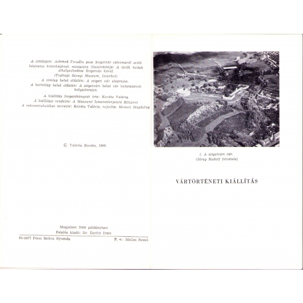 Macarca Sergi Müzesi kataloğu, Kovat  Valeria' dan ithaflı ve imzalı, 1966, 112 sayfa, 13x18 cm