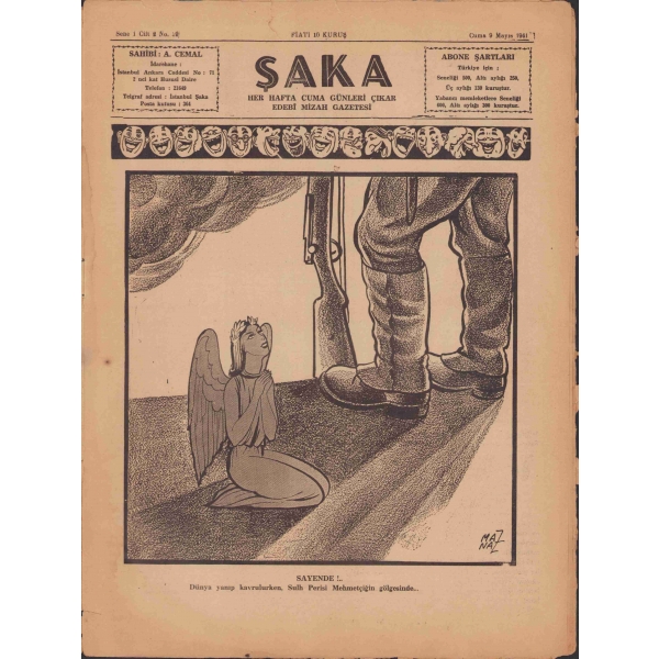 Şaka Mizah Gazetesi, No 23, 15 sayfa, 32x24 cm