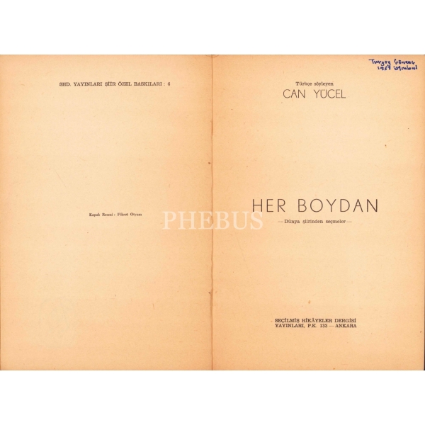 Herboydan - Dünya Şiirinden Seçmeler, Can Yücel, kapak resmi Fikret Otyam, Ankara 195767 sayfa, 16x23 cm