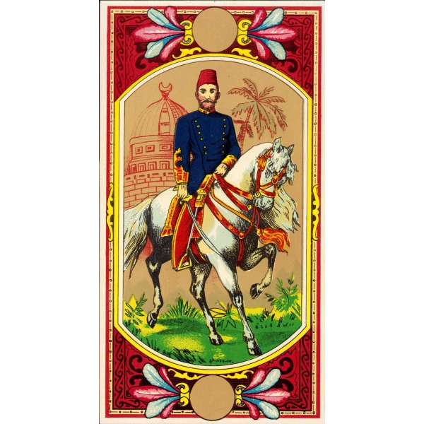 Osmanlı dönemi fes etiketi, 10x18 cm