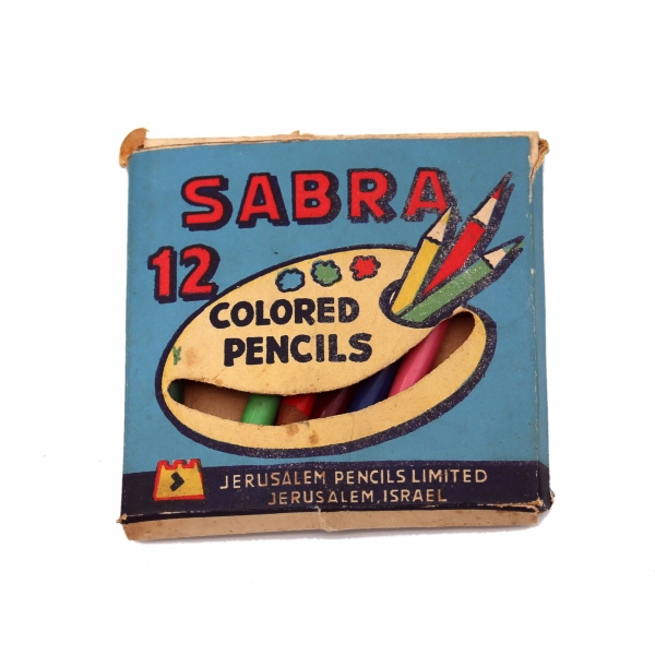 Sabra 12, 6 adet renkli kurşun kalem, Jerusalem, Israel, 9x9x1 cm