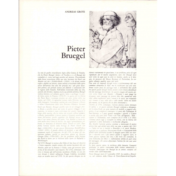 I Maestri Del Colore Bruegel,  Fratelli Fabbri Editori, 24 sayfa, 25x35 cm
