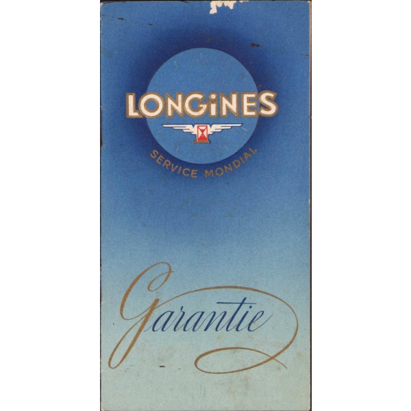 Longines Saat evrensel garanti belgesi, Fransızca, 16 sayfa, 1951 tarihli, 14x7 cm