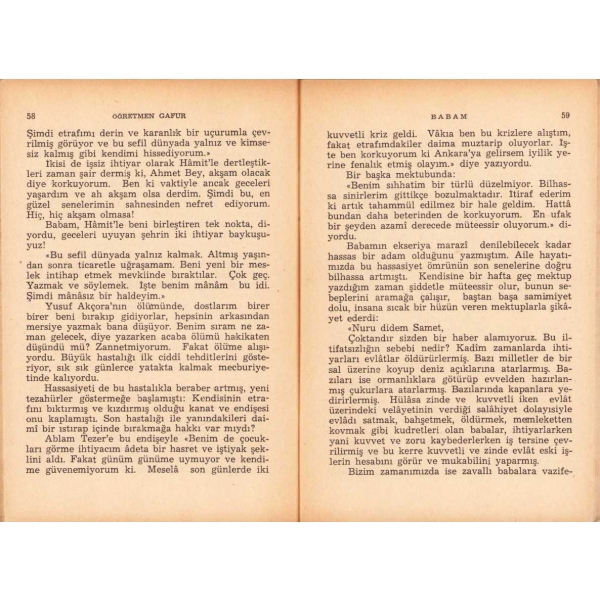 Öğretmen Gafur, Samet Ağaoğlu'ndan imzalı ve ithaflı, Varlık Yayınları, 104 sayfa, İlk Baskı, 1953, 11x16 cm