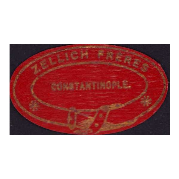 Zellich Freres - Constantinople (4x2 cm) ve S. H. Weiss Librairie Constantinople (3x2 cm) vinyeti