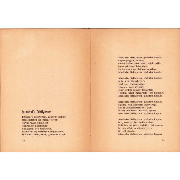 Orhan Veli'nin Son Şiir Kitabı: Karşı, İlk Baskı, 1949, Ankara, 31 sayfa, 14x20 cm