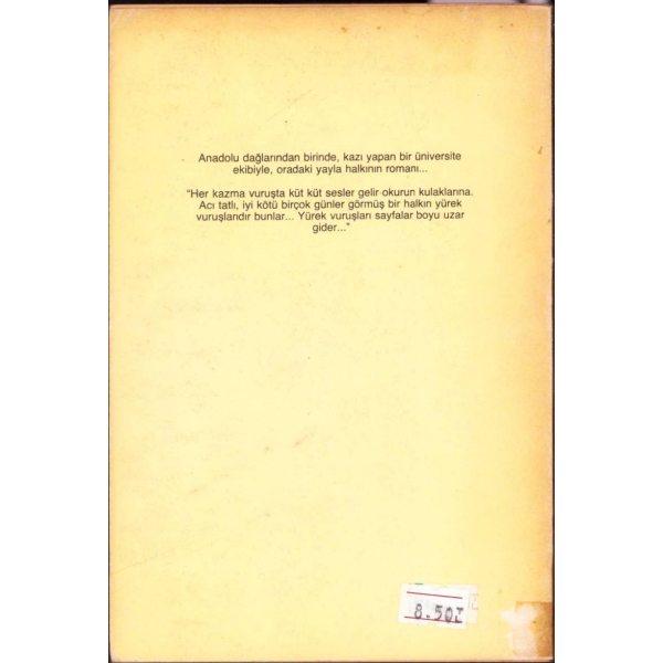 Fakir Baykurt'tan İmzalı ve İthaflı Romanı: Yayla, Dördüncü Baskı, 1982, 275 sayfa, 14x20 cm