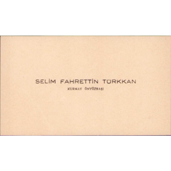 Selim Fahrettin Türkkan'dan yeni yıl tebrik kartı, 6x10 cm